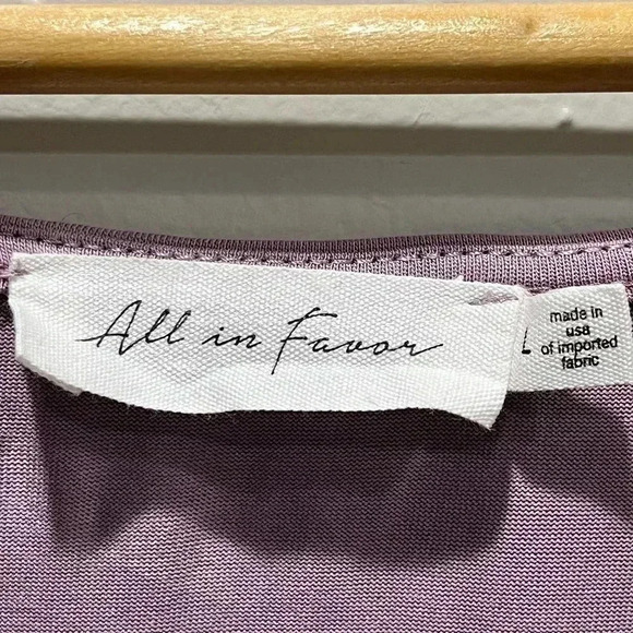ALL IN FAVOR Side Tie Tank Top Lavender Large - Picture 5 of 5